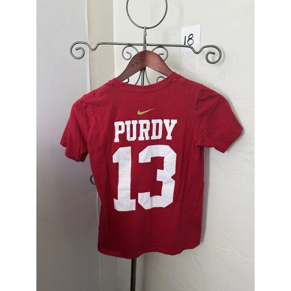 Nike San Francisco 49ers Brock Purdy #13 Red Youth Medium Player Tee